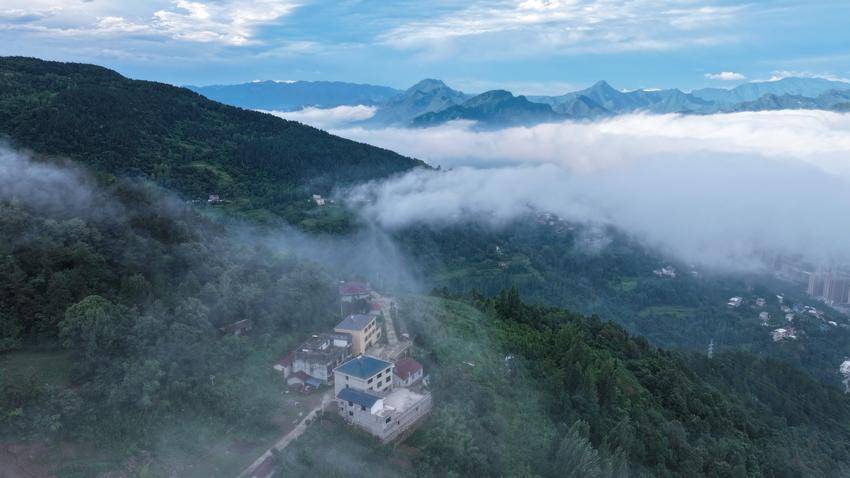 保康：云雾缭绕仙气飘 夏日山城仙境美