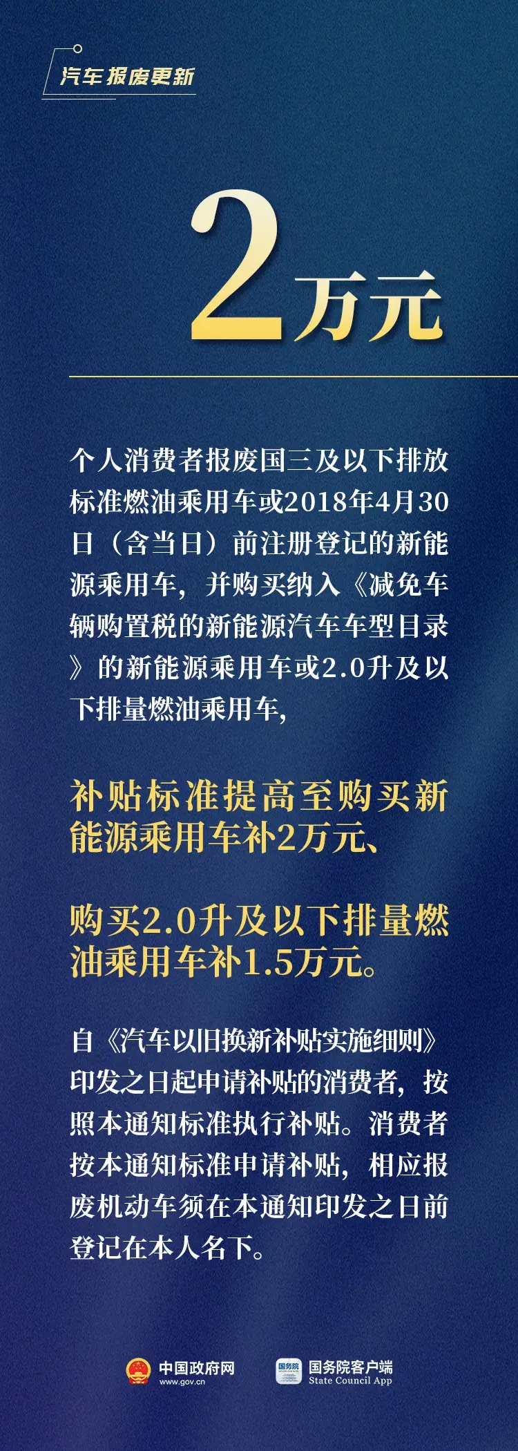 换车、换家电、换设备！注意补贴有新标准  第2张